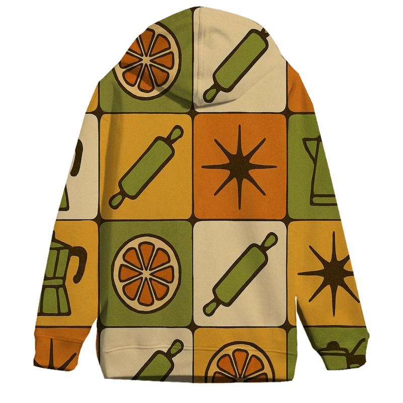 Groovy Kitchen Tile Patchwork heavyweight hoodies