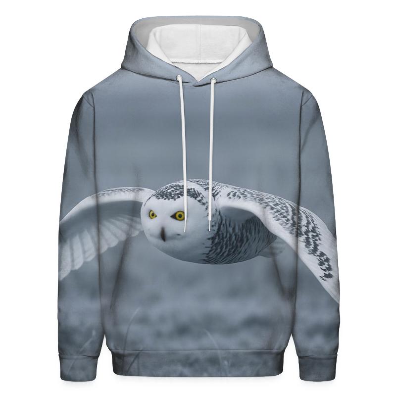 Frostline Forager Snowy Owl hoodie styles
