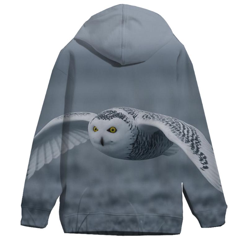 Frostline Forager Snowy Owl hoodie styles