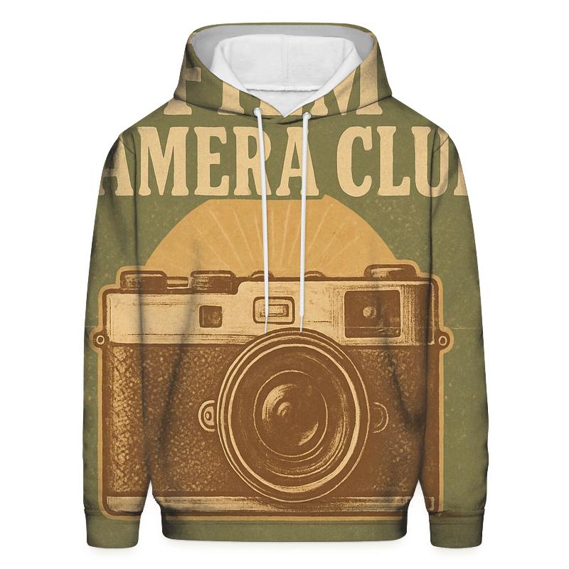 Weathered Seventies Film Camera Club Poster designer hoodies
