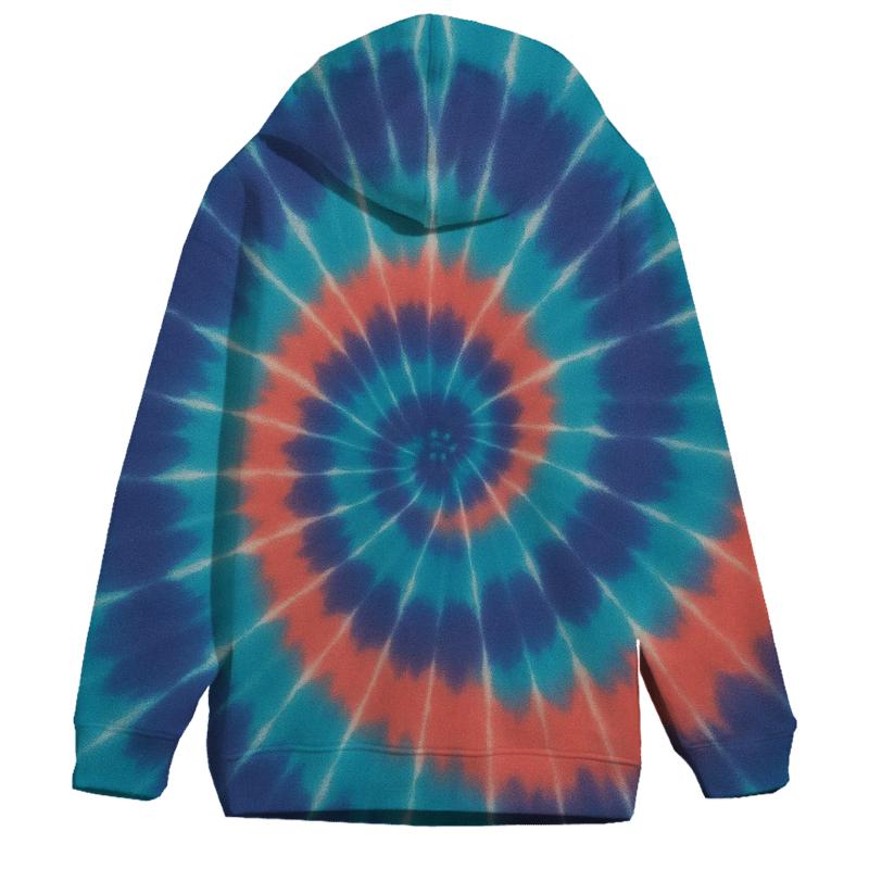 Aurora Spiral Overdye Vortex pullover hoodies