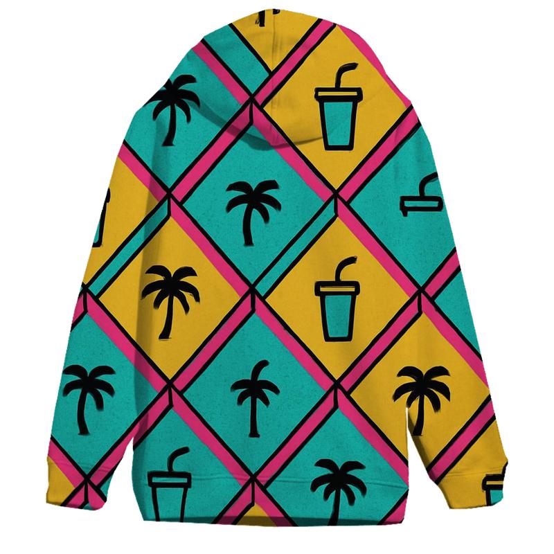 Mall Food Court Neon Tiles pullover hoodies