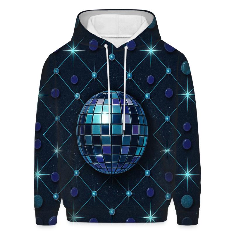 Midnight Disco Constellation Grid embroidered hoodies