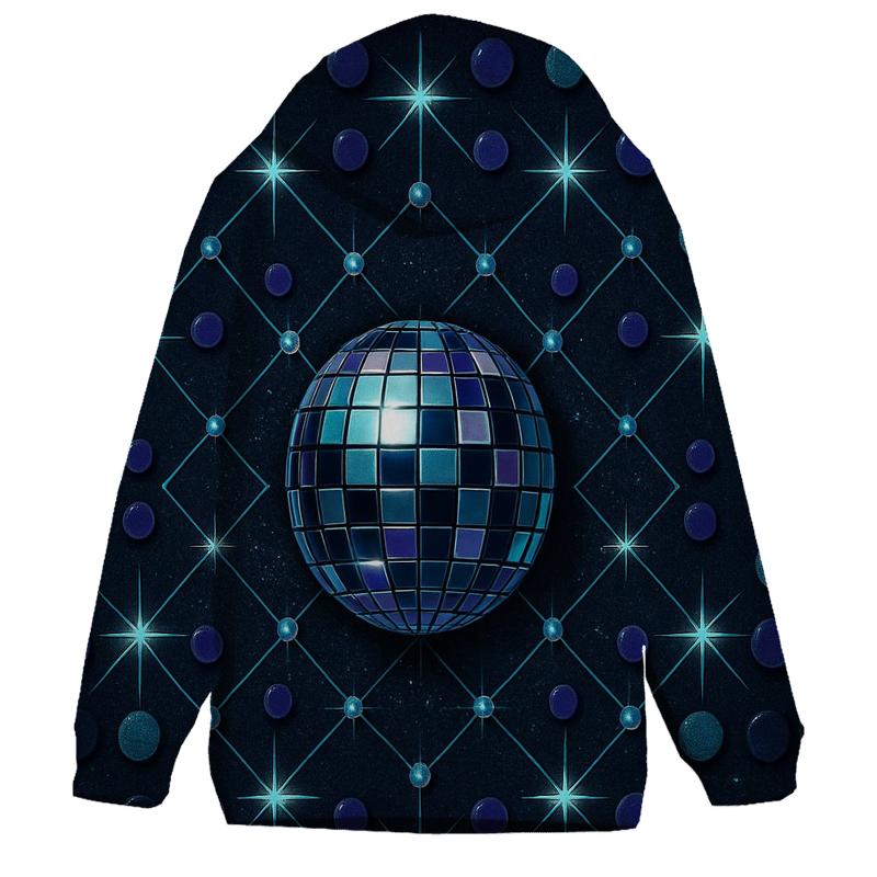 Midnight Disco Constellation Grid embroidered hoodies
