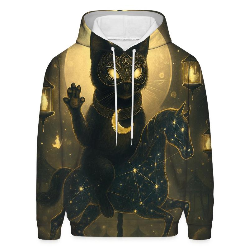 Midnight Carousel Guardian Cat hoodies fashion