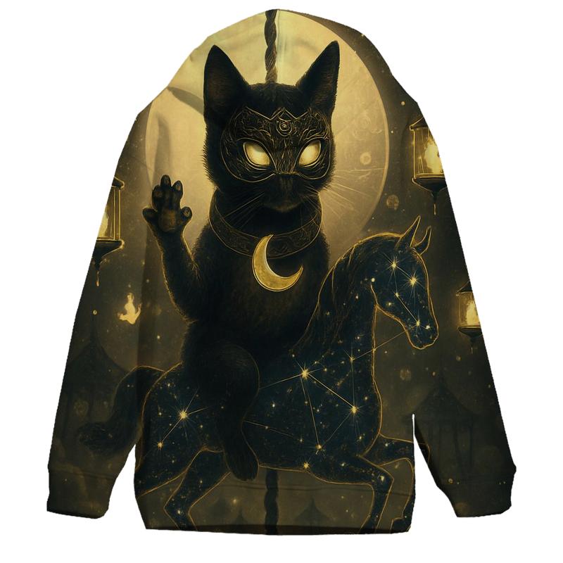 Midnight Carousel Guardian Cat hoodies fashion