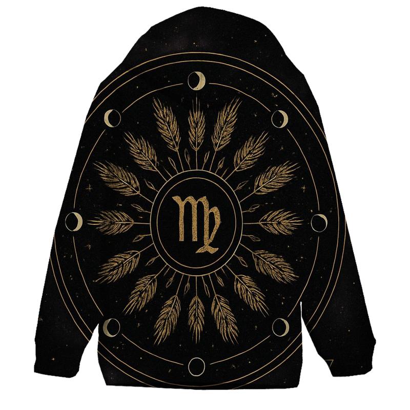Virgo Harvest Moon Mandala Constellation Seal hoodie trends