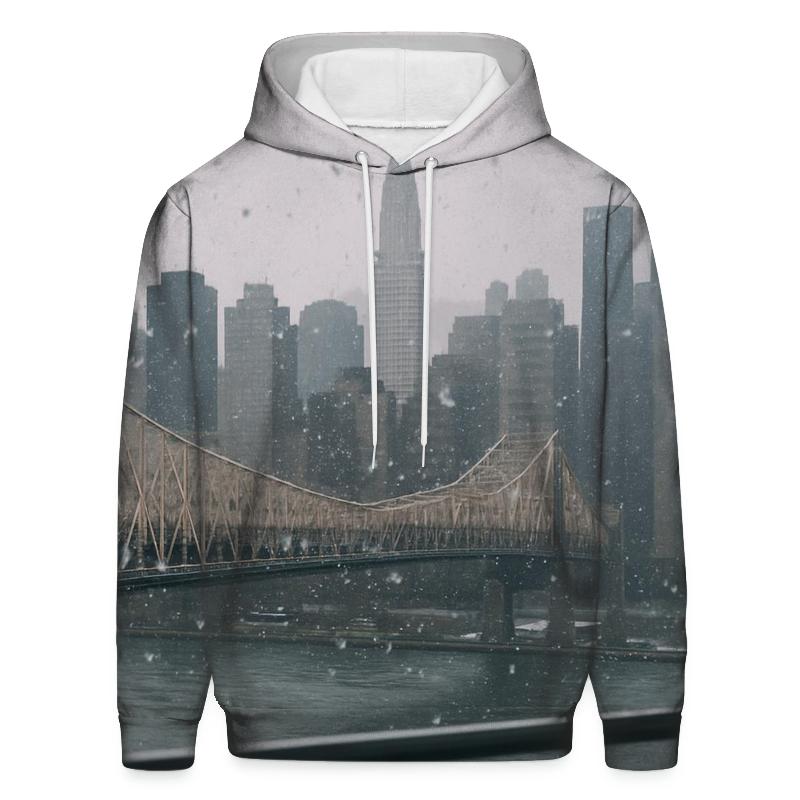 First Snowfall From Roosevelt Island Tramline View graphic hoodies