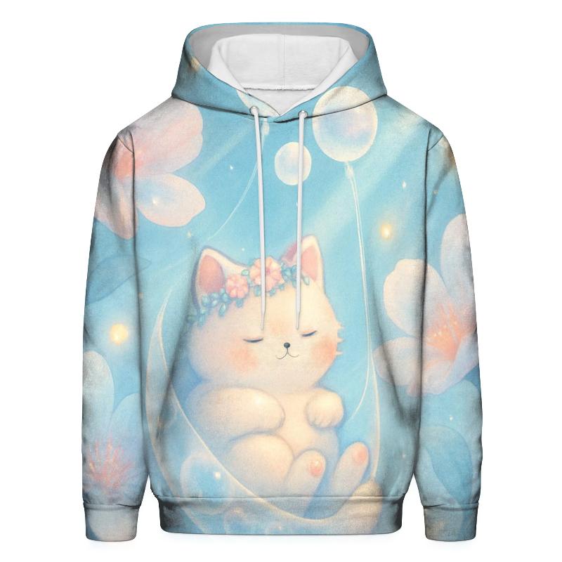 Aurora Bubble Garden Cat heavyweight hoodies