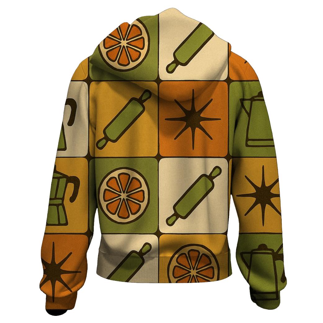 Groovy Kitchen Tile Patchwork heavyweight hoodies