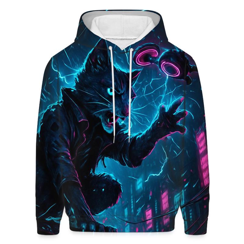 Neon Storm Alley Cat Drifter graphic hoodies
