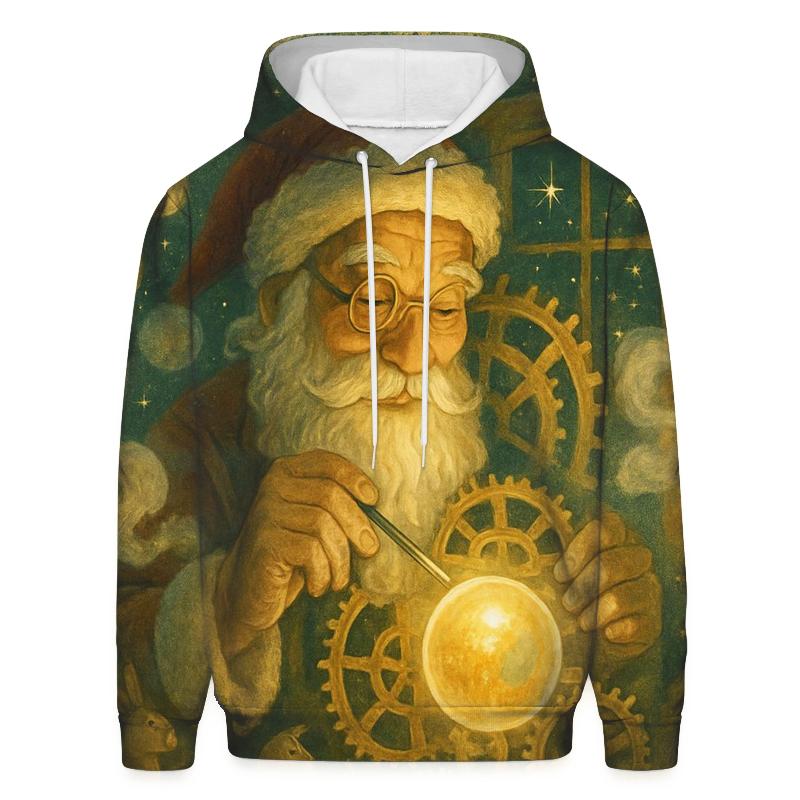 Starlit Workshop Clockmaker Santa custom hoodies