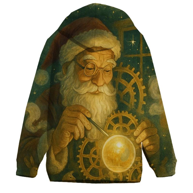 Starlit Workshop Clockmaker Santa custom hoodies