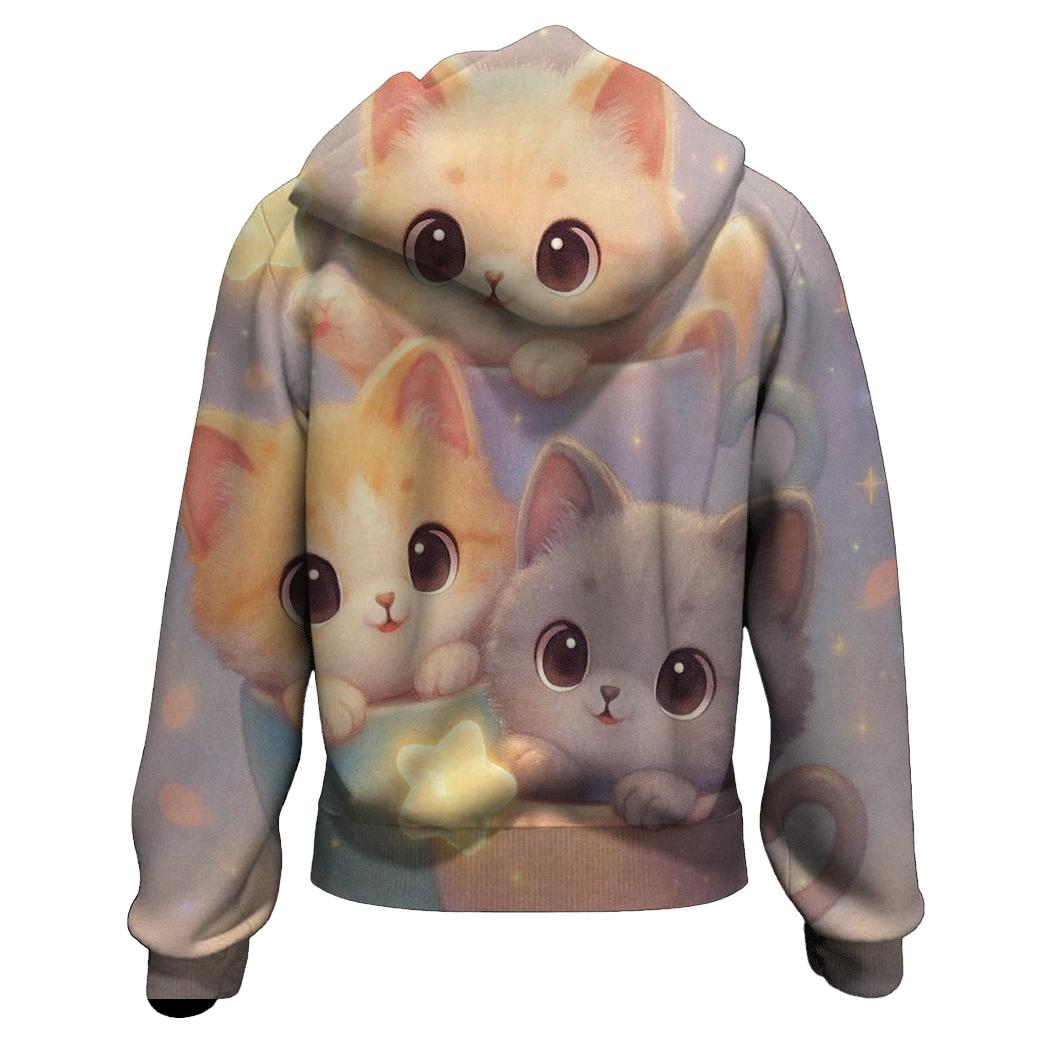 Moonlit Teacup Kittens hoodies fashion