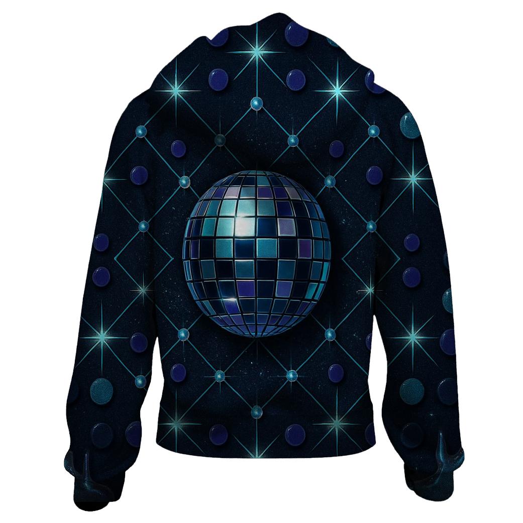 Midnight Disco Constellation Grid zip-up hoodies