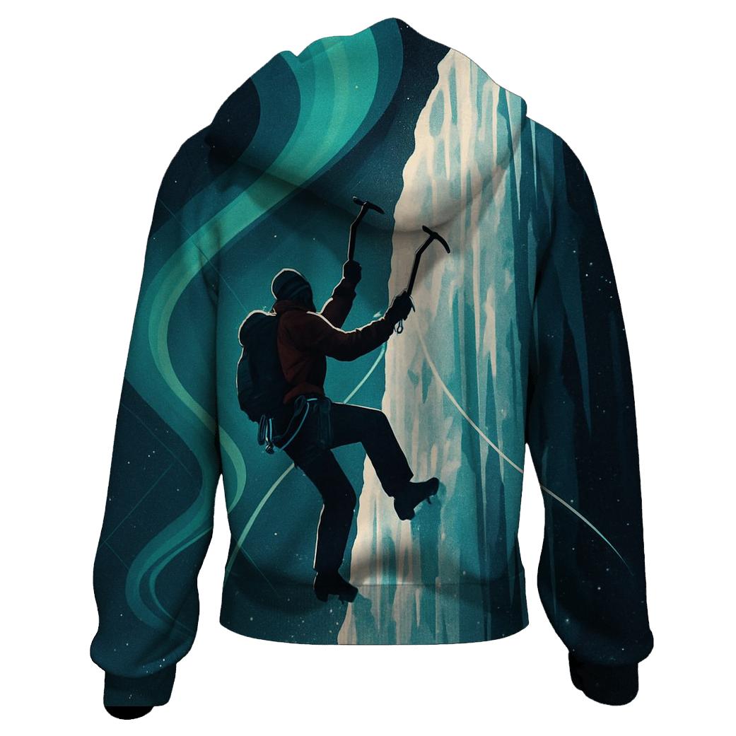 Aurora Ice Climbing Ascent embroidered hoodies