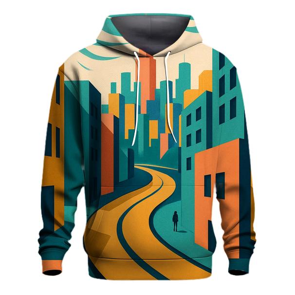 Kinetic Paper Cutout City Mirage designer hoodies