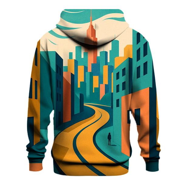 Kinetic Paper Cutout City Mirage designer hoodies