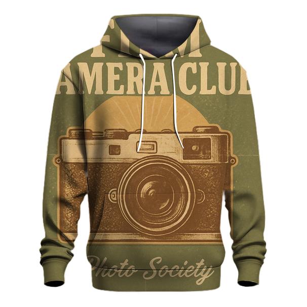 Weathered Seventies Film Camera Club Poster hoodie designs
