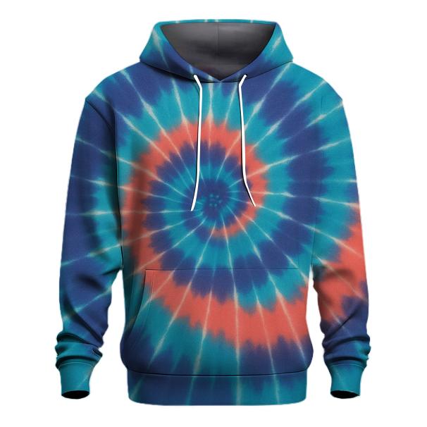 Aurora Spiral Overdye Vortex printed hoodies