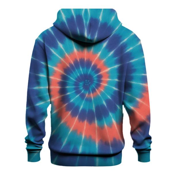 Aurora Spiral Overdye Vortex printed hoodies