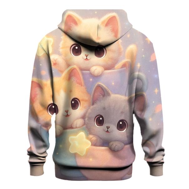 Moonlit Teacup Kittens lightweight hoodies