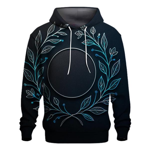 Midnight Botanical Circuit Emblem zip-up hoodies