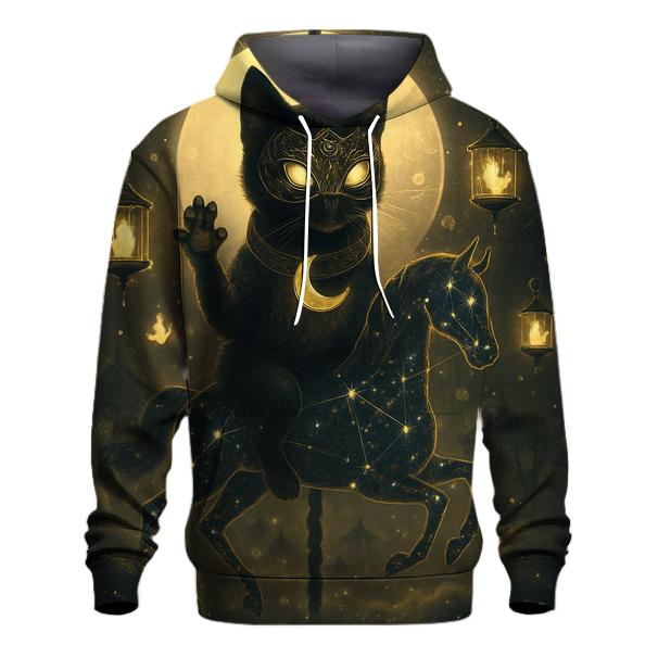 Midnight Carousel Guardian Cat heavyweight hoodies