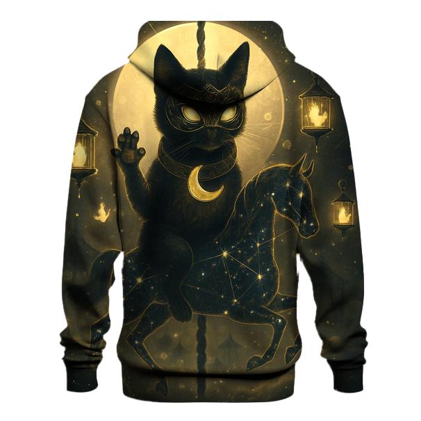 Midnight Carousel Guardian Cat heavyweight hoodies
