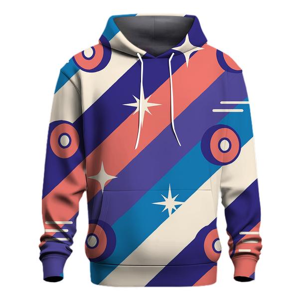 Roller Rink Strobe Stripe Parade pullover hoodies