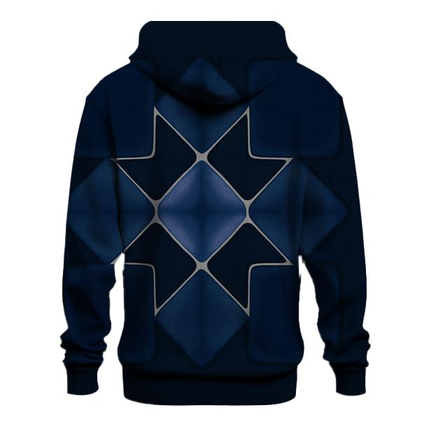 Lunar Itajime Eclipse Grid graphic hoodies