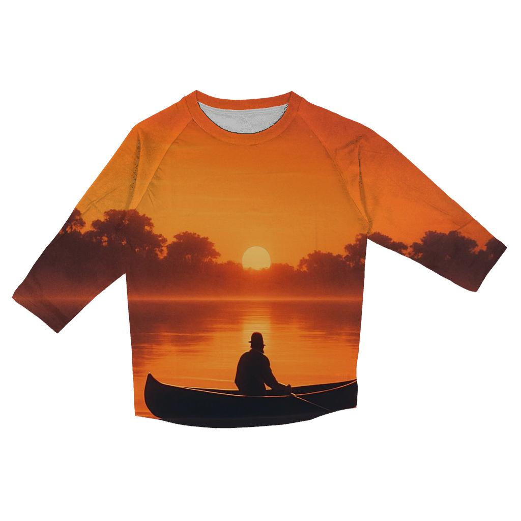 Emberglass Lagoon Sundown casual three quarter sleeve shirts
