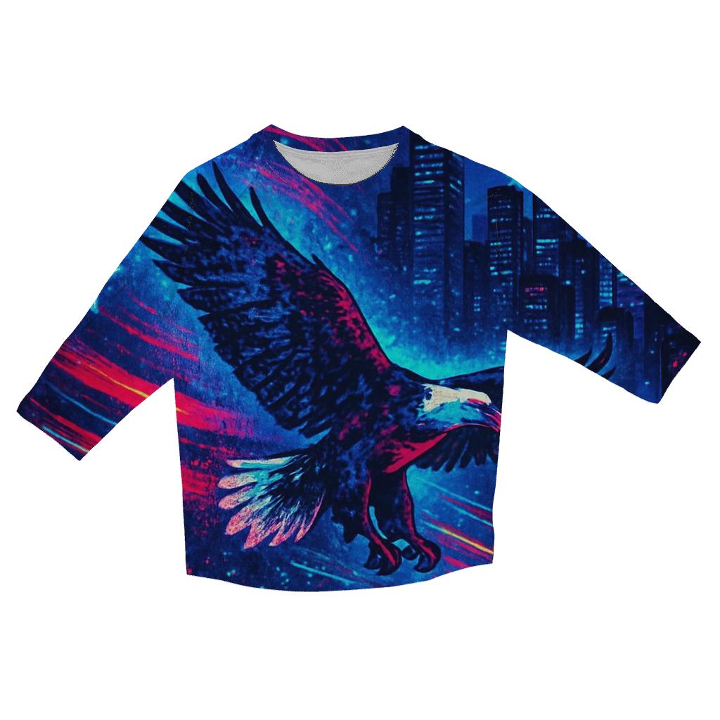 Neon Skyline Starspangled Surge personalized 3/4 sleeve tees