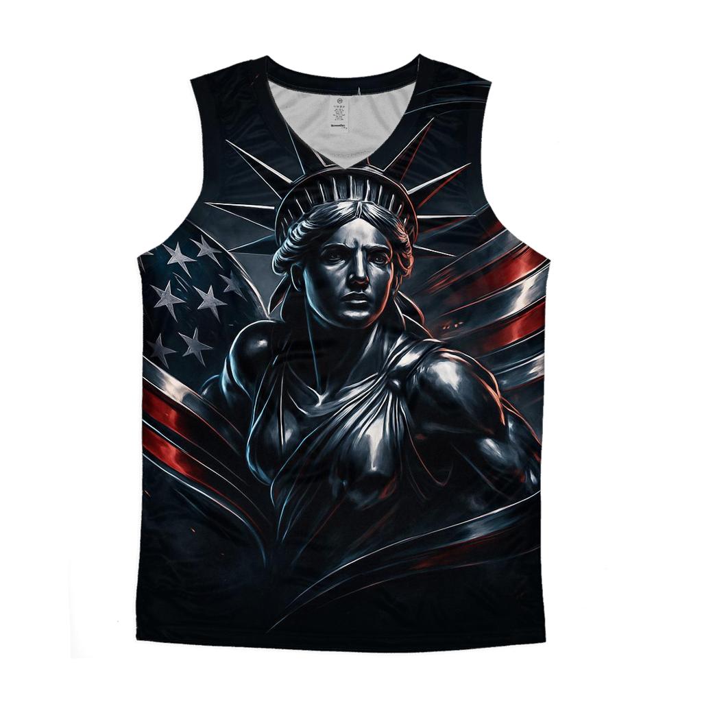 Chrome Liberty Storm Flag stylish racerback tanks
