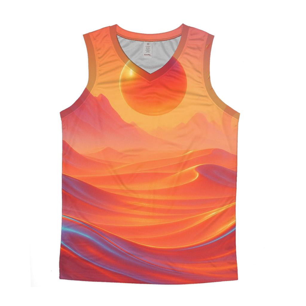 Sunset Chromatic Dune Mirage designer workout tanks
