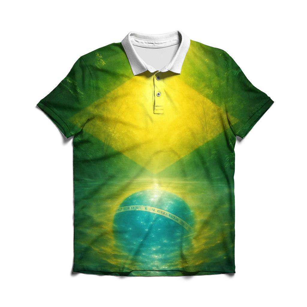 Amazon Pulse Flag Brazil branded logo polo shirts