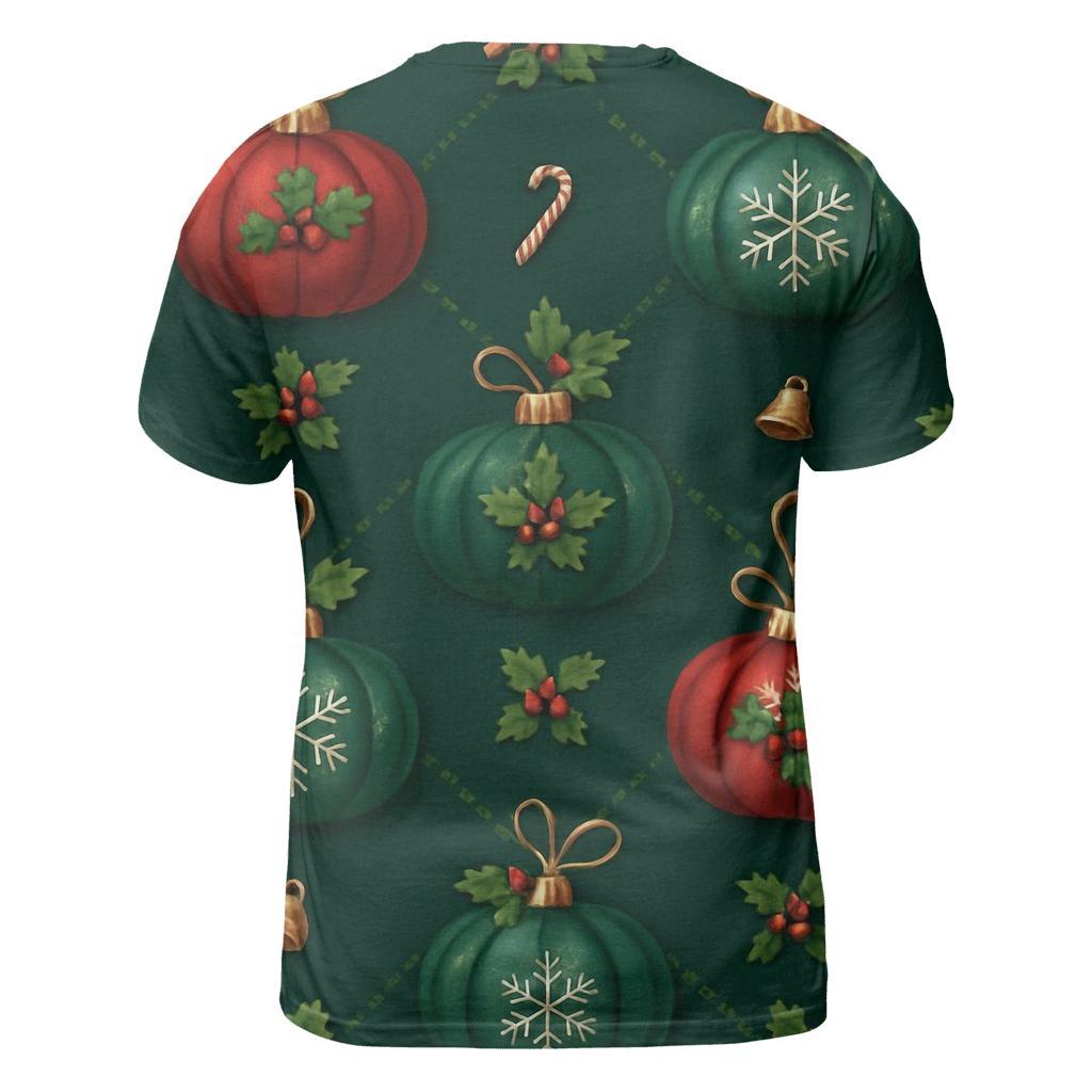 Crimson Ornament Pumpkins Lattice On Midnight Green Background trendy printed shirt styles