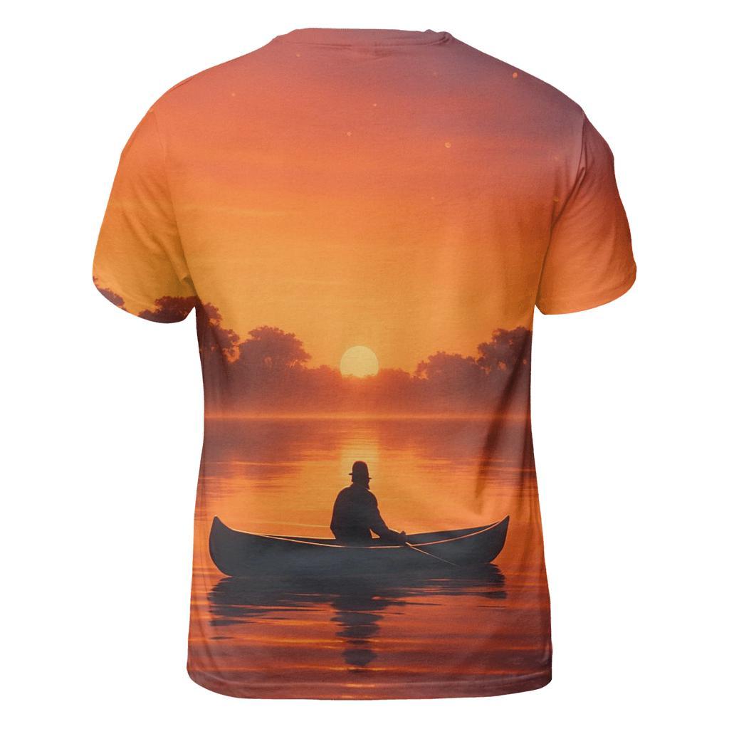 Emberglass Lagoon Sundown artistic all-over print tops