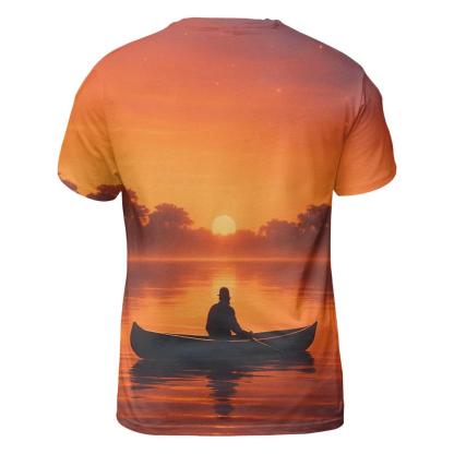 Emberglass Lagoon Sundown artistic all-over print tops