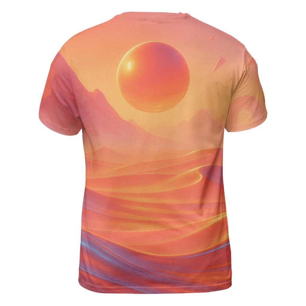 Sunset Chromatic Dune Mirage creative print fashion shirts