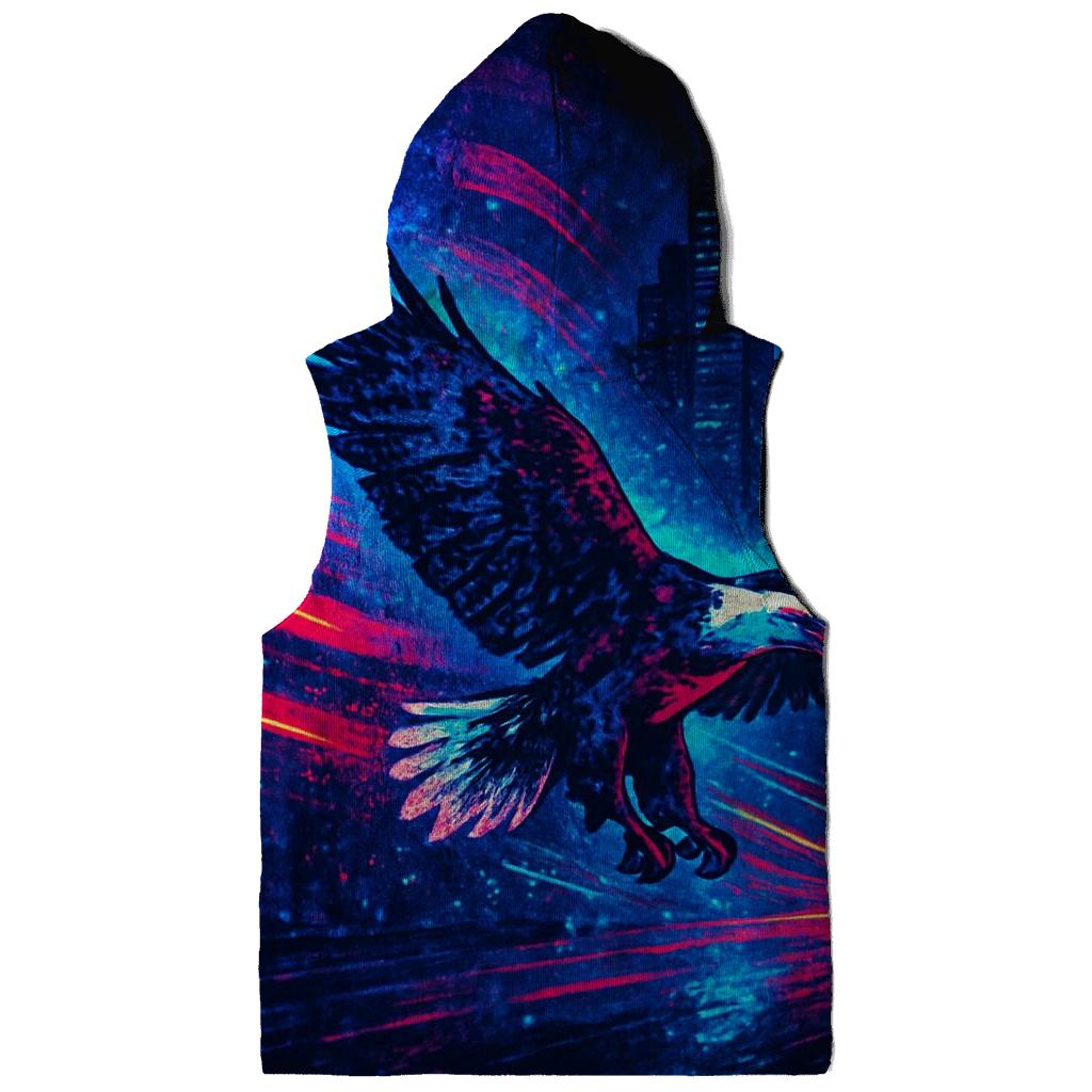 Neon Skyline Starspangled Surge printed hoodies