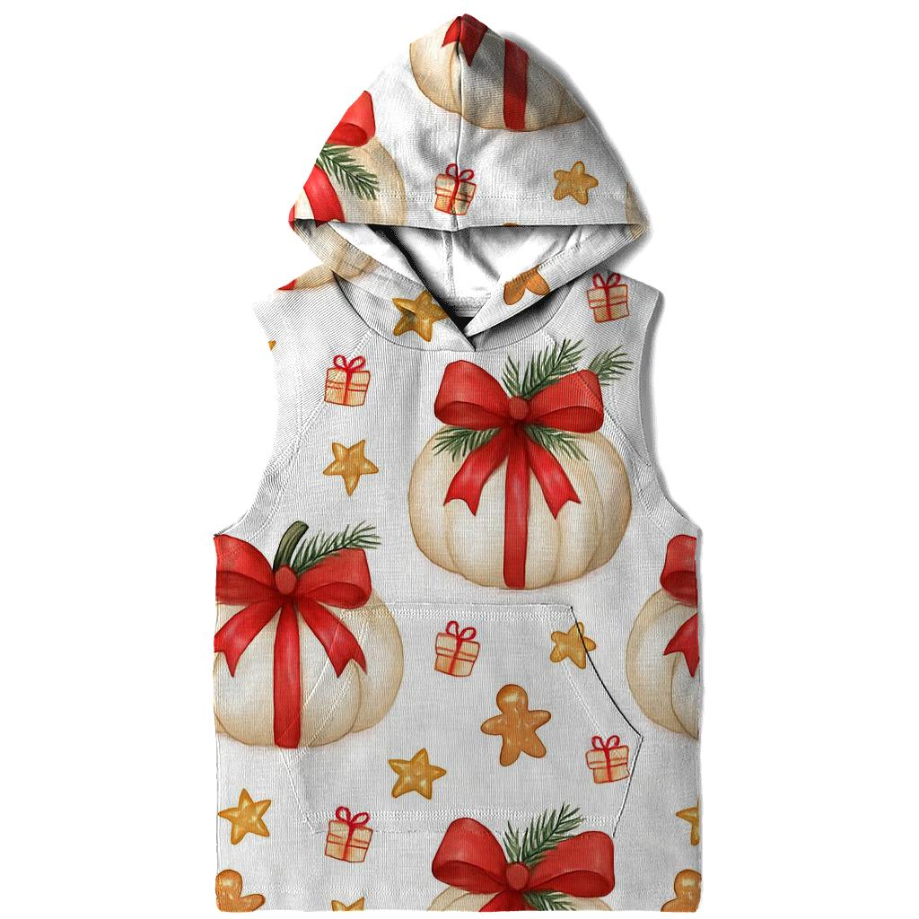 Ivory Snowy Pumpkin Gift Grid On White Background hoodie trends