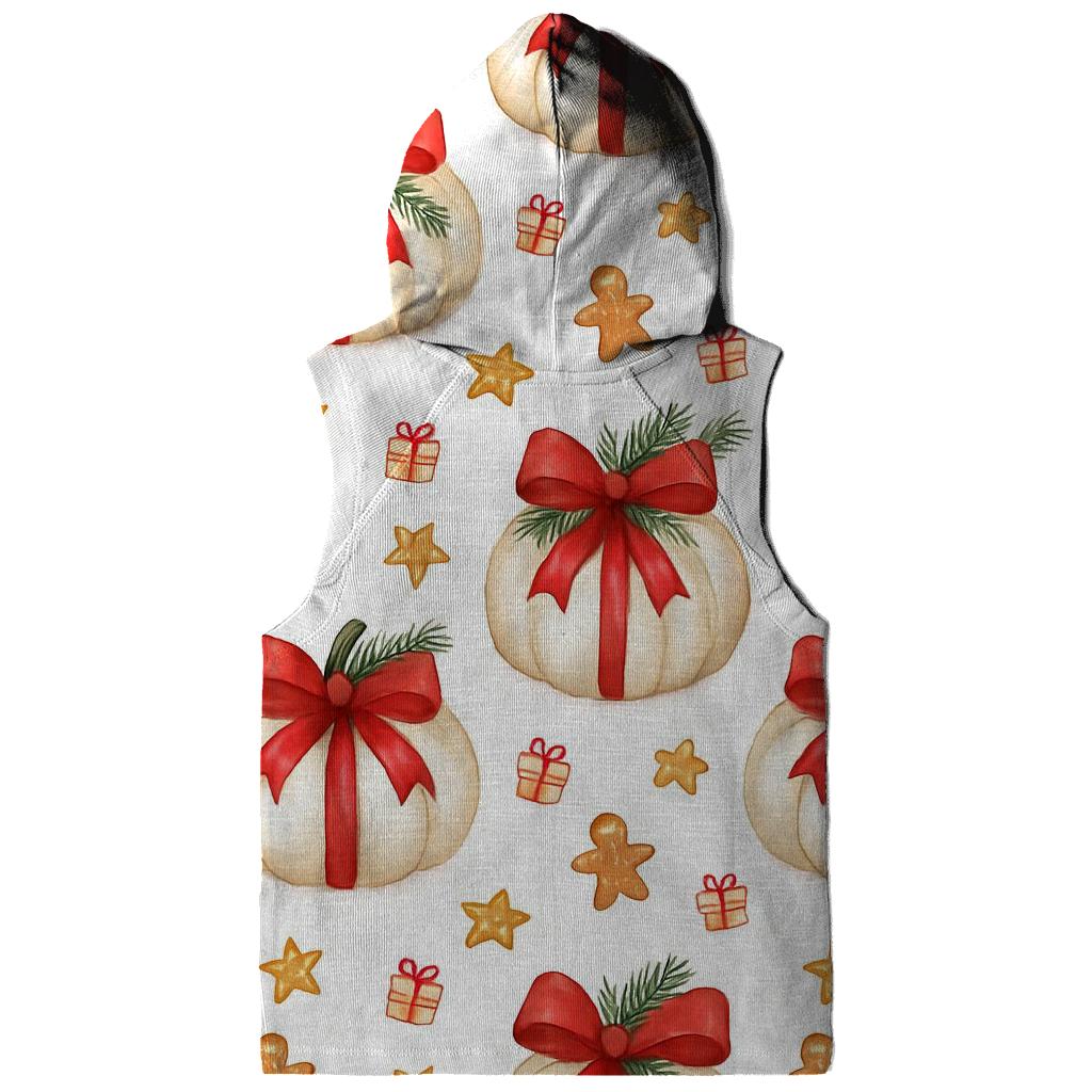 Ivory Snowy Pumpkin Gift Grid On White Background hoodie trends