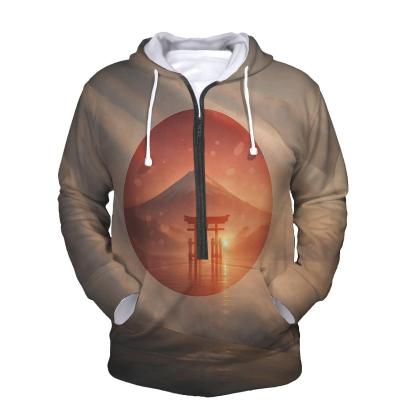 Radiant Sakura Flag Horizon Japan printed hoodies