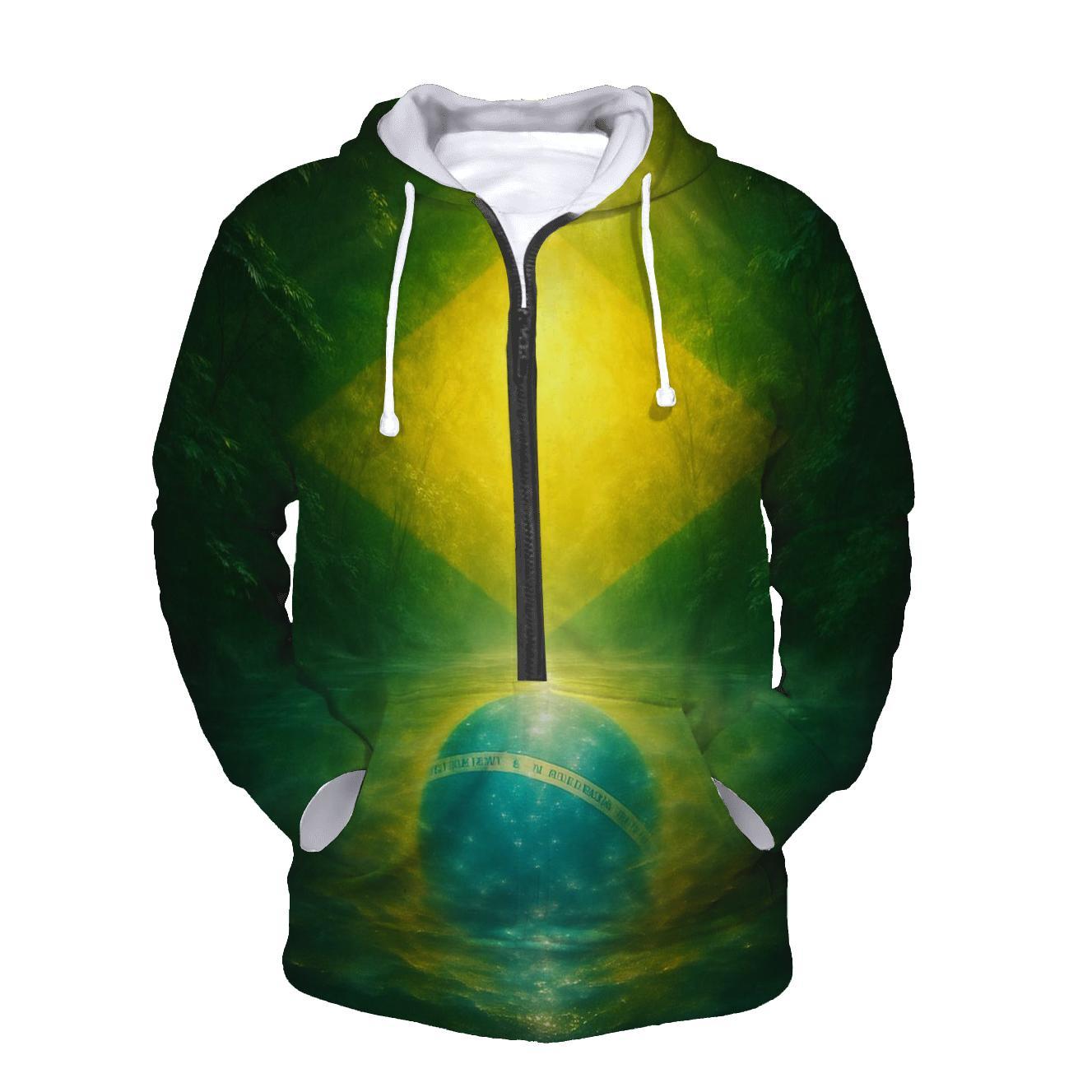 Amazon Pulse Flag Brazil graphic hoodies