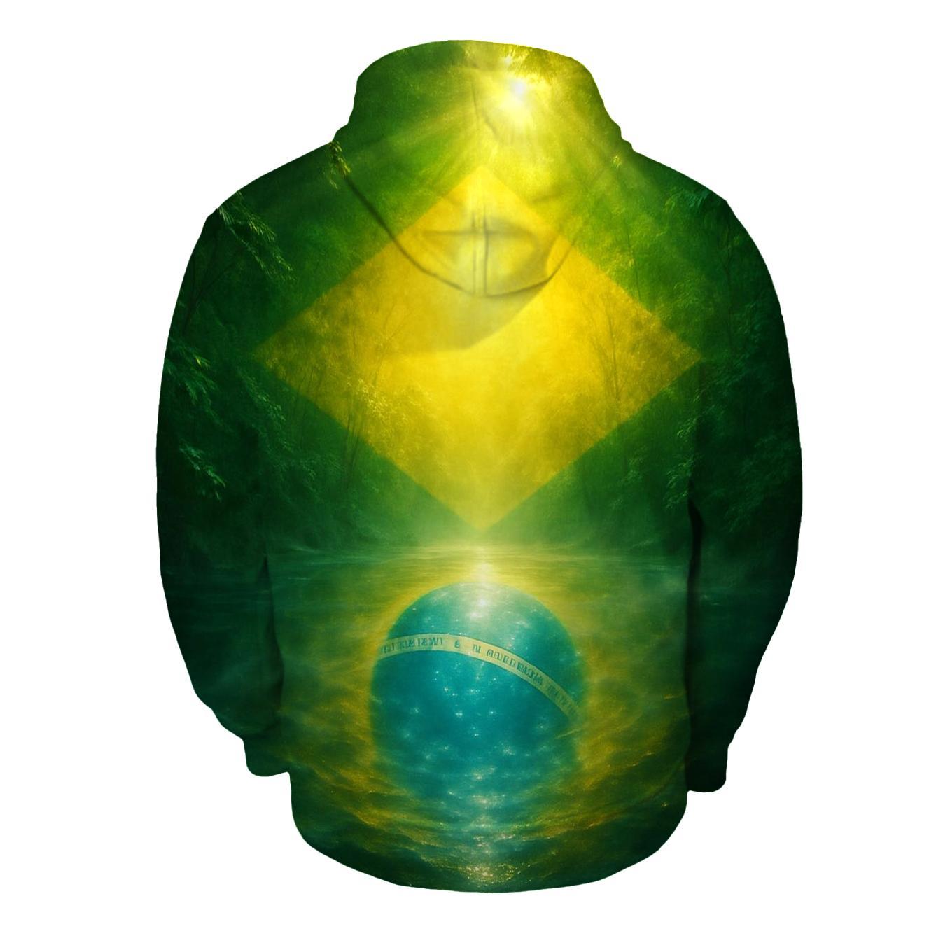 Amazon Pulse Flag Brazil graphic hoodies