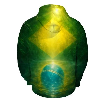 Amazon Pulse Flag Brazil graphic hoodies