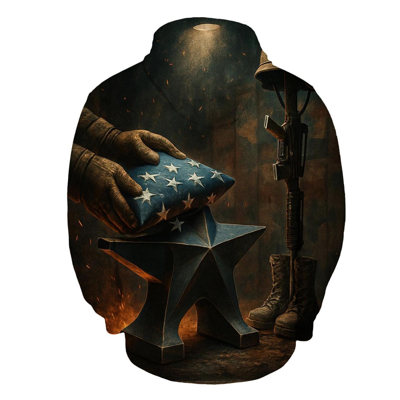 Forged Freedom In The Steel Star Foundry hoodie designs