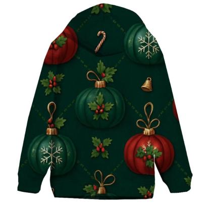 Crimson Ornament Pumpkins Lattice On Midnight Green Background premium hoodies
