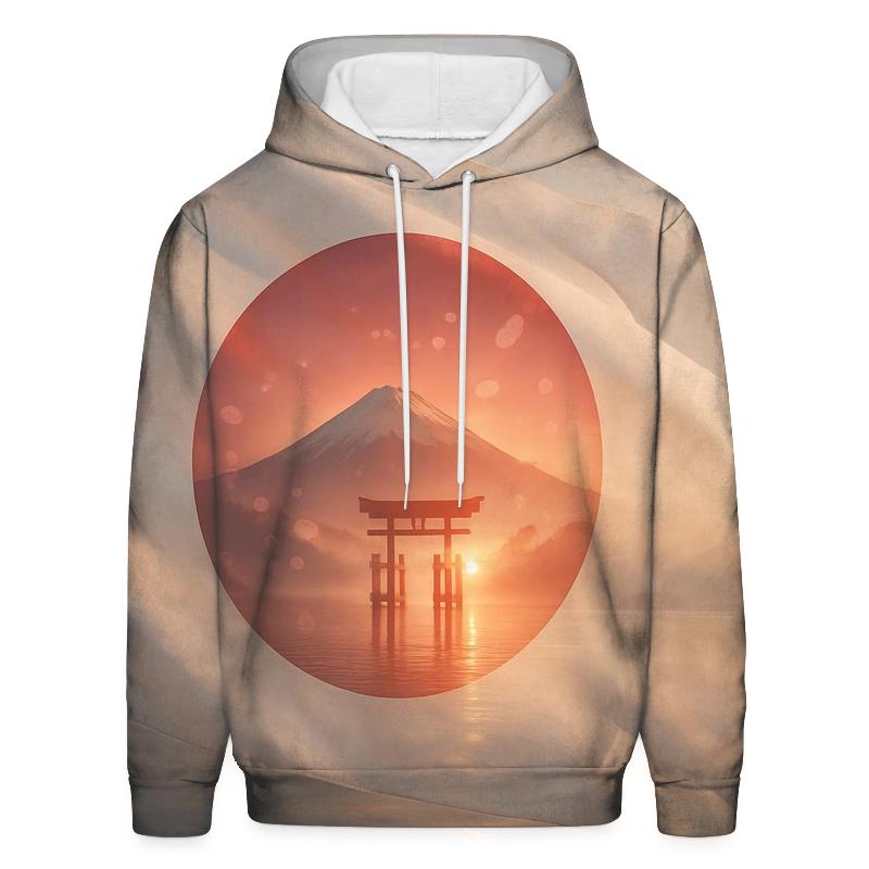 Radiant Sakura Flag Horizon Japan pullover hoodies